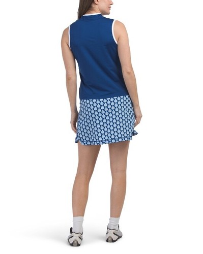 NWT Sigrid Olsen women’s Golf outfit M 8 10 blue & white skort & polo shirt lot - Picture 5 of 6