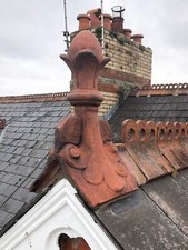 Victorian Ball roof finial copy of original 90° angled ridge tile  "Pavilion"