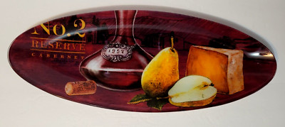 Prima Design NY Serving Platter 16 x6  No. 2 Reserve Cabernet 1997 Wine Print