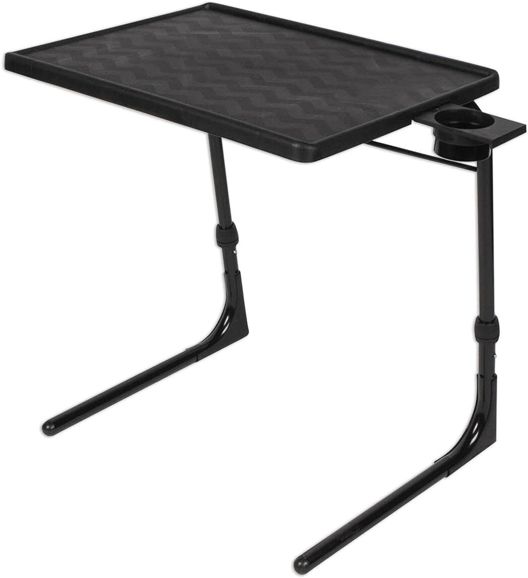 TV Tray Table - Folding Couch Trays for Eating, Portable Bed Dinner Adjustable