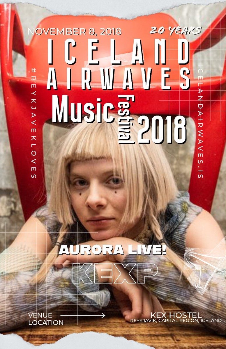 Aurora Aksnes KEXP Concert Poster Iceland Airwaves Music Festival