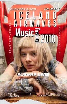 Aurora Aksnes KEXP Concert Poster Iceland Airwaves Music Festival