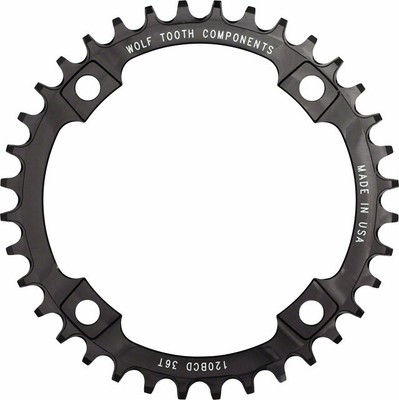 Wolf Tooth Components 36t 120bcd Drop-Stop Kettenblatt Für Sram 2x10 Kurbeln