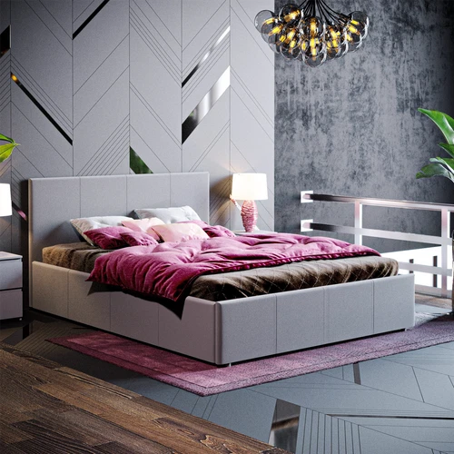 SALE Double Ottoman Bed Frame 4ft6 Bedroom Modern Furniture Dark Grey Linen