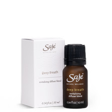 Saje Deep Breath Revitalizing Diffuser Blend Invigorating Calming 10ml NEW