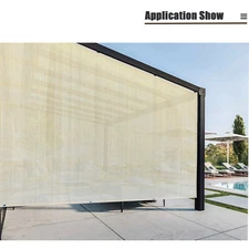 Alion Home© Shade & Privacy Panel Mesh Tarp Grommets 90% UV Block Banha Beige 2S