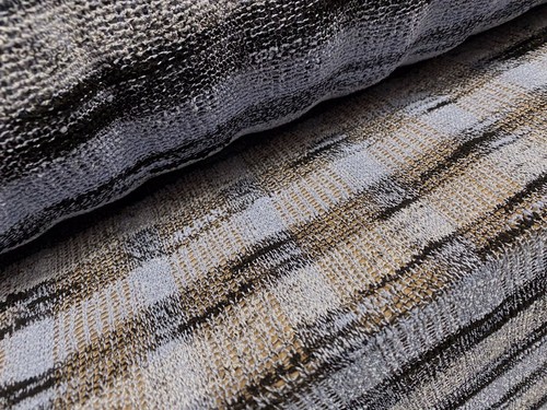 Melange Knitwear Crepe Jersey Fabric, Per Metre - Blue - Picture 2 of 4