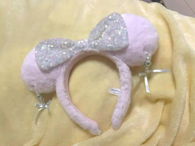Disney Tokyo Japan Headband Minnie Ears Fluffy Winter Pink  display picture 1
