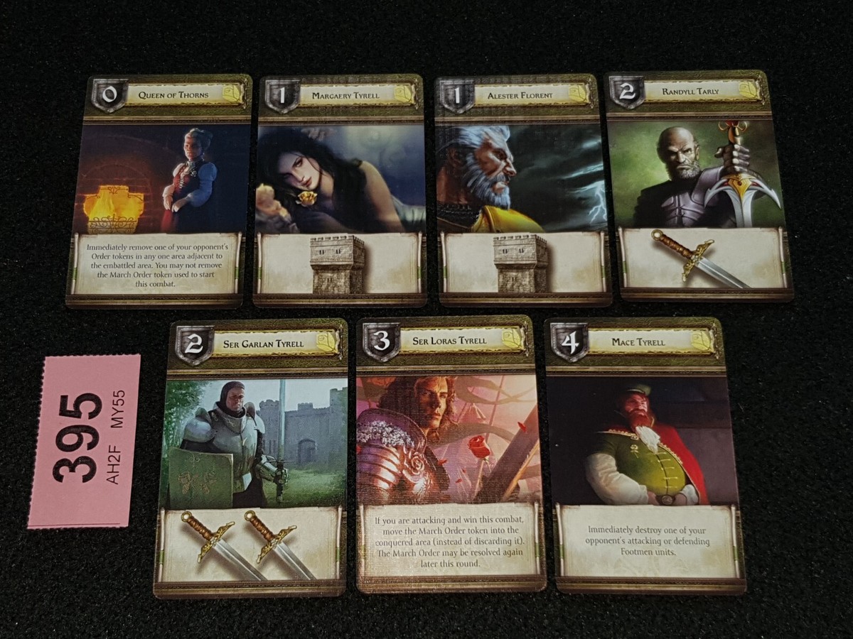 A Game of Thrones The Board Game TYRELL HOUSE CARDS 2nd Edition