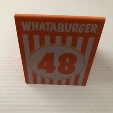 Whataburger Table Tent Number 48 Famous Burgers Chain Orange And White