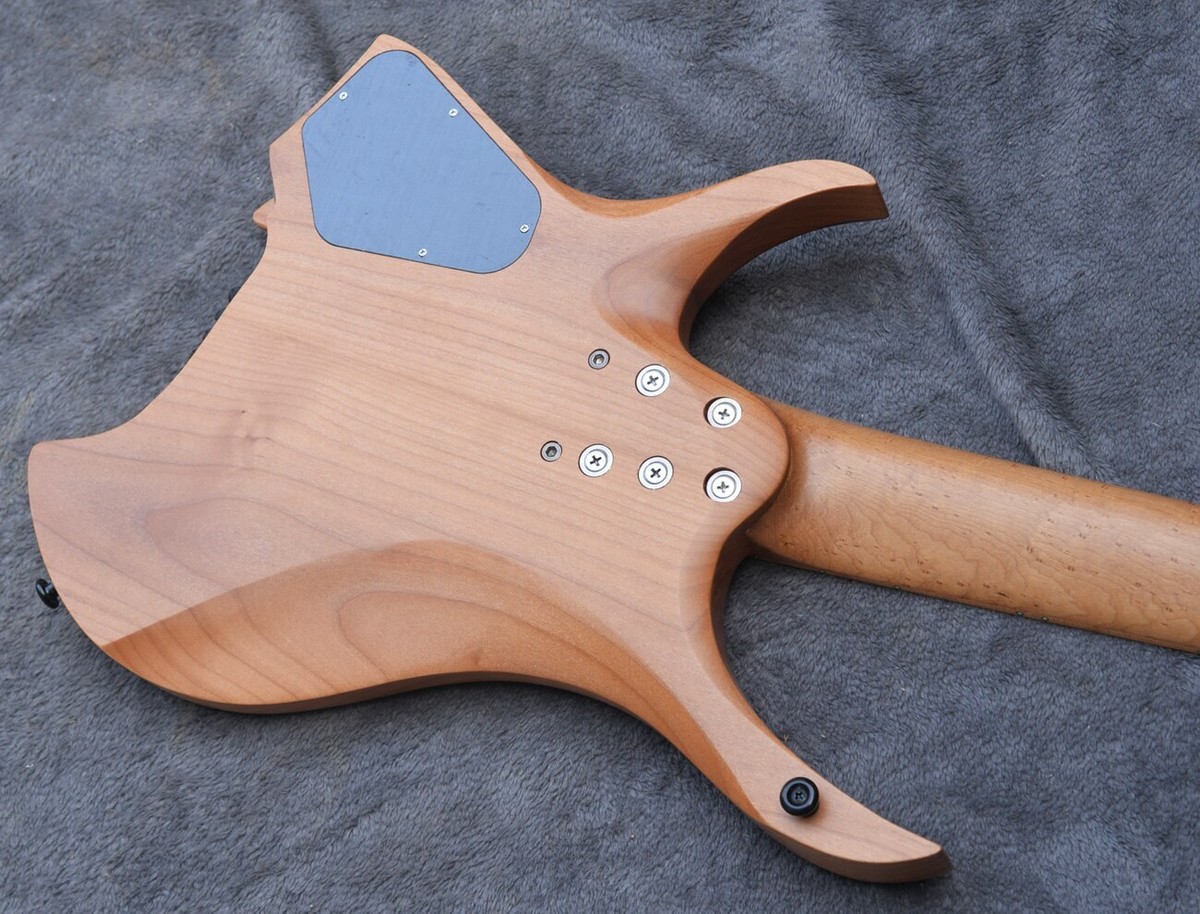 7 Strings Headless Electric Guitar Blue Burst Color Roasted