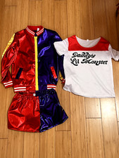 Disfraces de Joker con Chaqueta Pantalones Cortos Camiseta -Fácil de Usar para Niños Juegos con disfraces Cos M
