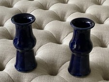 Pair of Royal Doulton vases, Art Deco, Blue Glazed