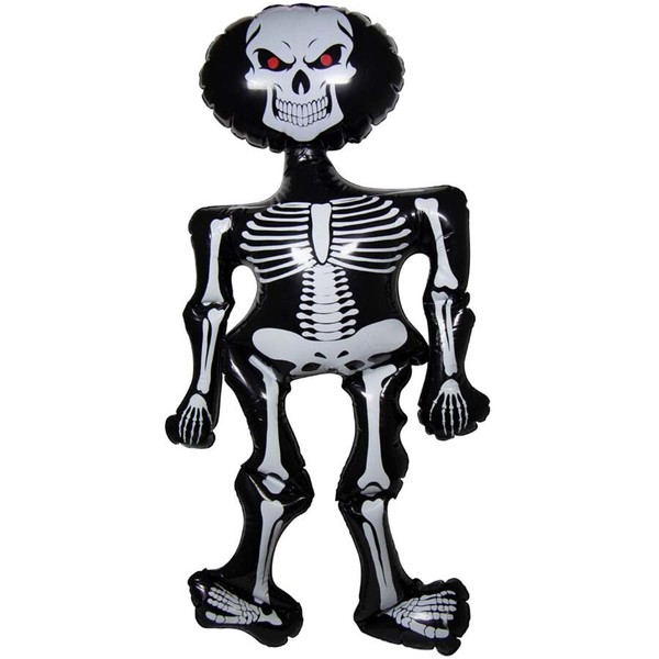 Skelett Aufblasbar Halloween Sensenmann Knochenmann Gerippe Motto Party Deko-image