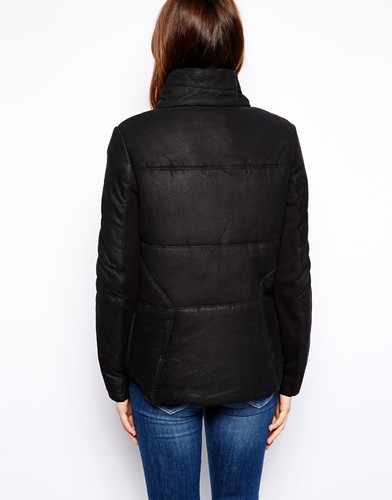 Neu mit Etikett Muubaa Eylmere Leder gesteppte wattierte Jacke Nubuk gefütterter Mantel * US 8/ UK 12 - Bild 12 von 12