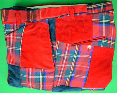 Red Corduroy Panel Trousers | eBay
