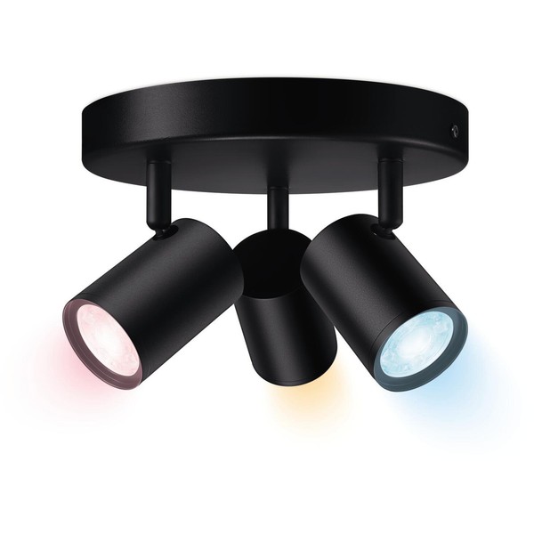 Wiz Imageo 3X Einstellbarer Spot Runde Platte, Led-Leuchte, Schwarz-image