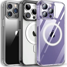 For Apple iPhone 15 Pro Max Case 14 Pro Max Plus 13 Mini Cover + Tempered Glass