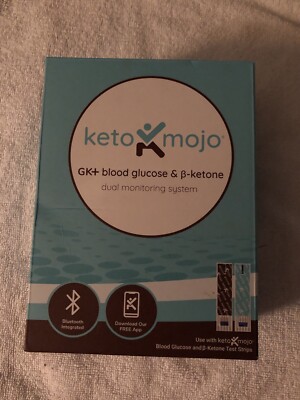 KETO-MOJO GK+ Bluetooth Glucose & Ketone Testing Kit Dual Monitoring System