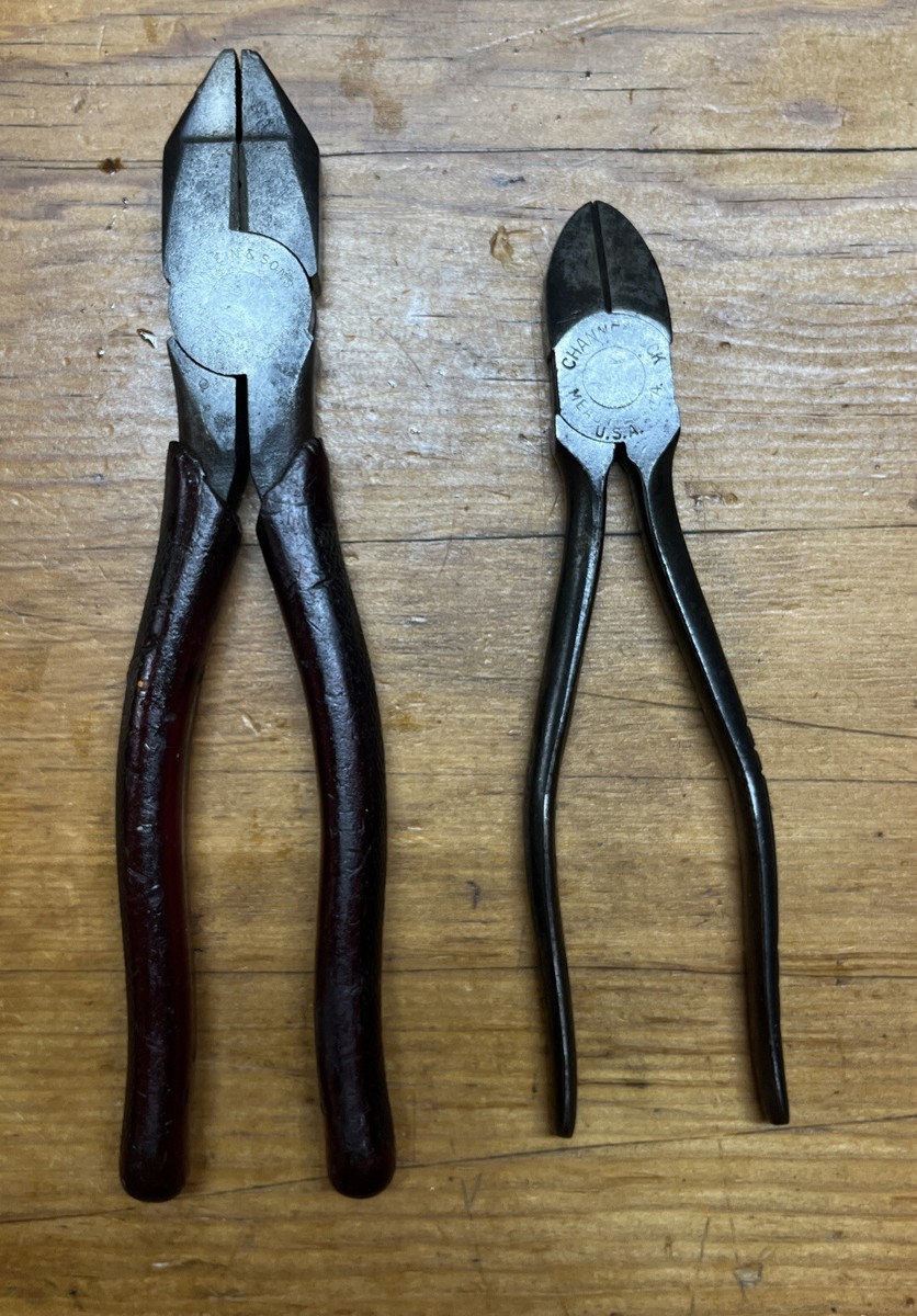 M Klein & Sons # 201-8 lineman's pliers + Channel Lock # 437