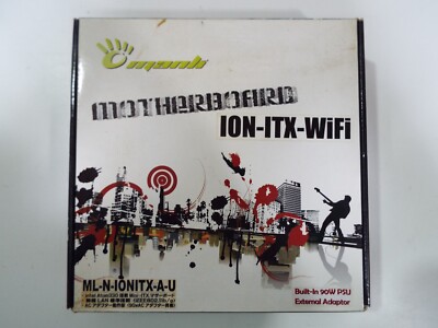 Manli ION ITX WiFi ML-N-IONITX-A-U Motherboard, Atom 330  & 90W PSU AC Adaptor