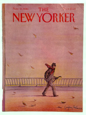 New Yorker Magazine Cover Only November 17 1980 Mihaesco Man