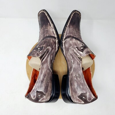 Robert Wayne Shoes Mens 9 Vegas Leather Studded Patchwork Extended