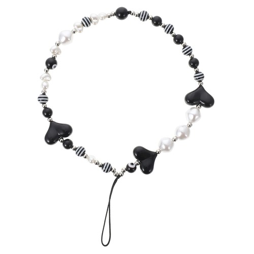 Bead Wrist Lanyard Heart Beaded Phone Chain Beaded Phone Chain Strap - Zdjęcie 8 z 12