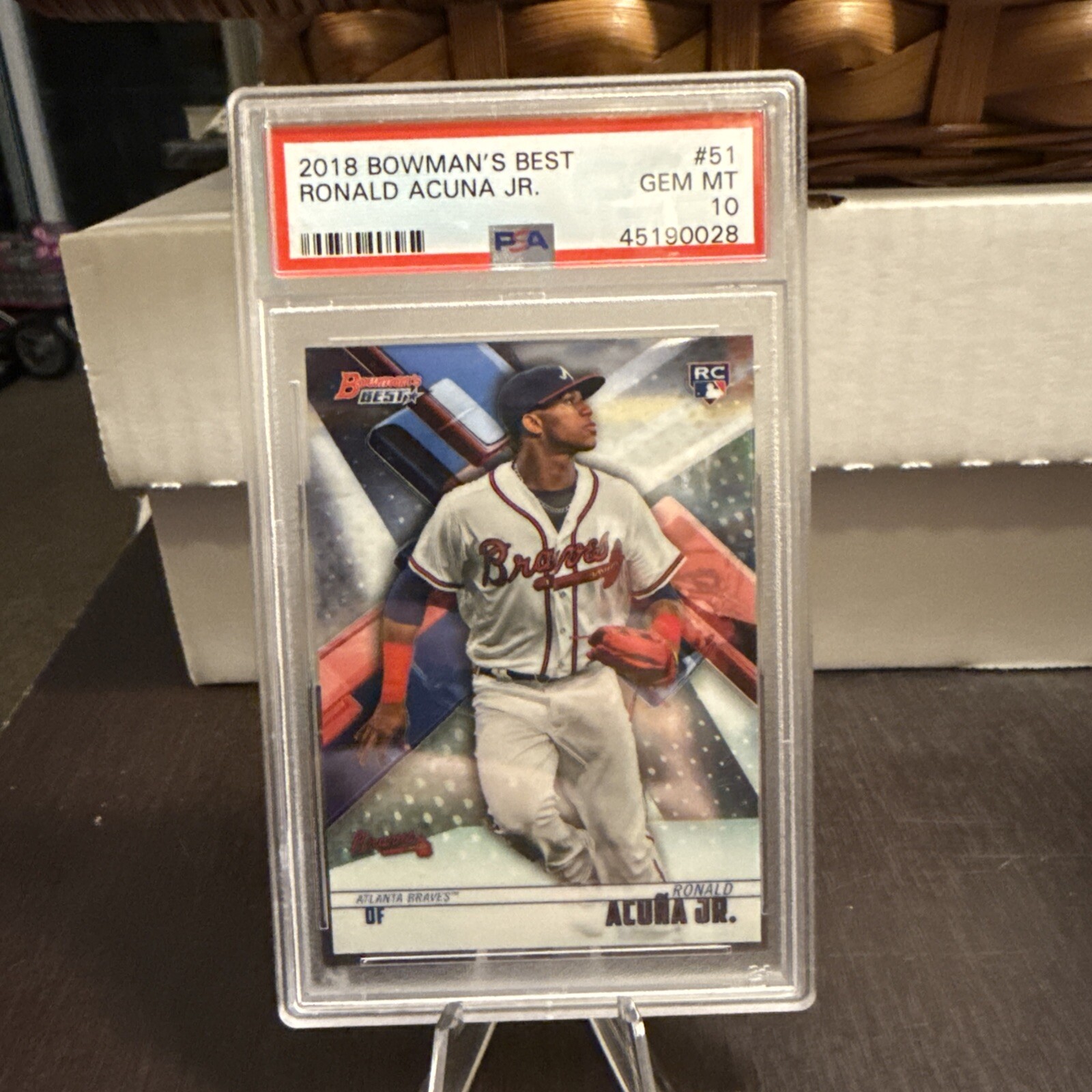 2018 Bowman's Best Ronald Acuna Jr #51 PSA 10 GEM MT Rookie Chrome RC