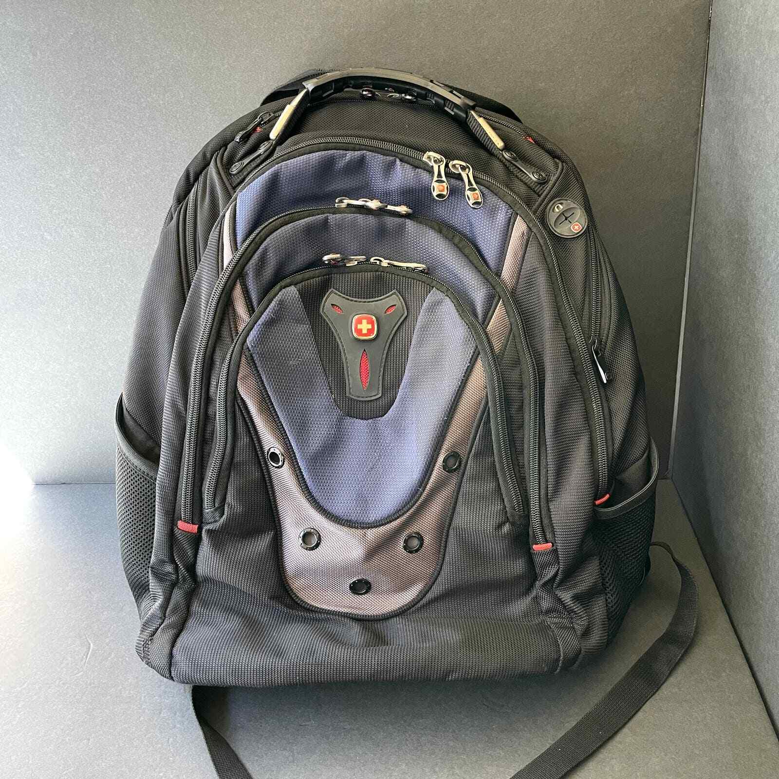 Swiss Gear Ibex Black Blue Backpack Laptop Bag *READ* eBay