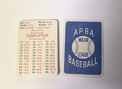 1983 APBA St Louis Cardinals Singles You Pick