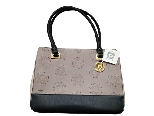 Anne Klein Designer Cream And Black Purse Double Handle Shoulder Bag NWT New - Picture 1 of 16