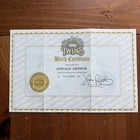 Cabbage Patch Kids Birth Certificate Adoption Papers Application | Oswald Arthur