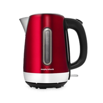 Morphy Richards Equip Wasserkocher 1,7 l abnehmbarer Filter 3 kW schnellkochend (rot)