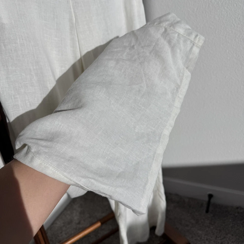 Laura Ashley 100% Linen Wide-Leg Pants Women’s S – Elastic Waist Pull-On - Image 4 of 4