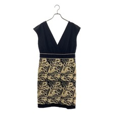 Mina Perhonen  Carnival Wool Embroidered V-neck Sleeveless Dress Used KLDR-0