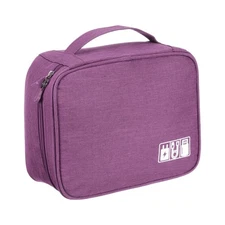 Travel Cable Organizer Bag, Portable Electronic Organizer Pouch, Purple