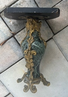 Louis XVI style gilt-bronze mounted verde antico marble vase Table Base