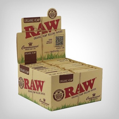 RAW Connoisseur Longpapers King Size Slim 24er Box + Tips ungebleicht Bio-Hanf