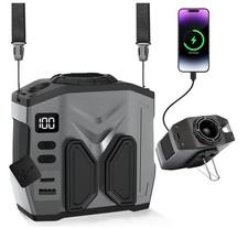 Portable Waist Belt Clip Fan 10,000mAh/ 20,000RPM/ 100Speeds /40H Rechargeable