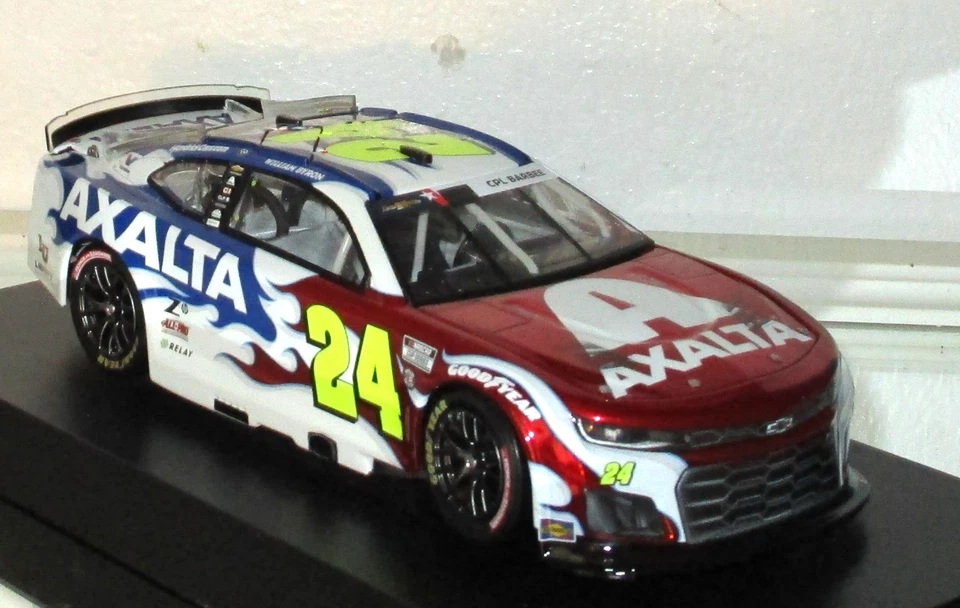 Coche de élite RCCA WILLIAM BYRON #24 AXALTA 2025 COLOR PATRIÓTICO CROMADO #12/24 RARO Foto 3 de 4