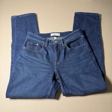 Abercrombie  Fitch Curve Love Mid Rise 90s Straight Y2K Jean Dark Size 27/4XS