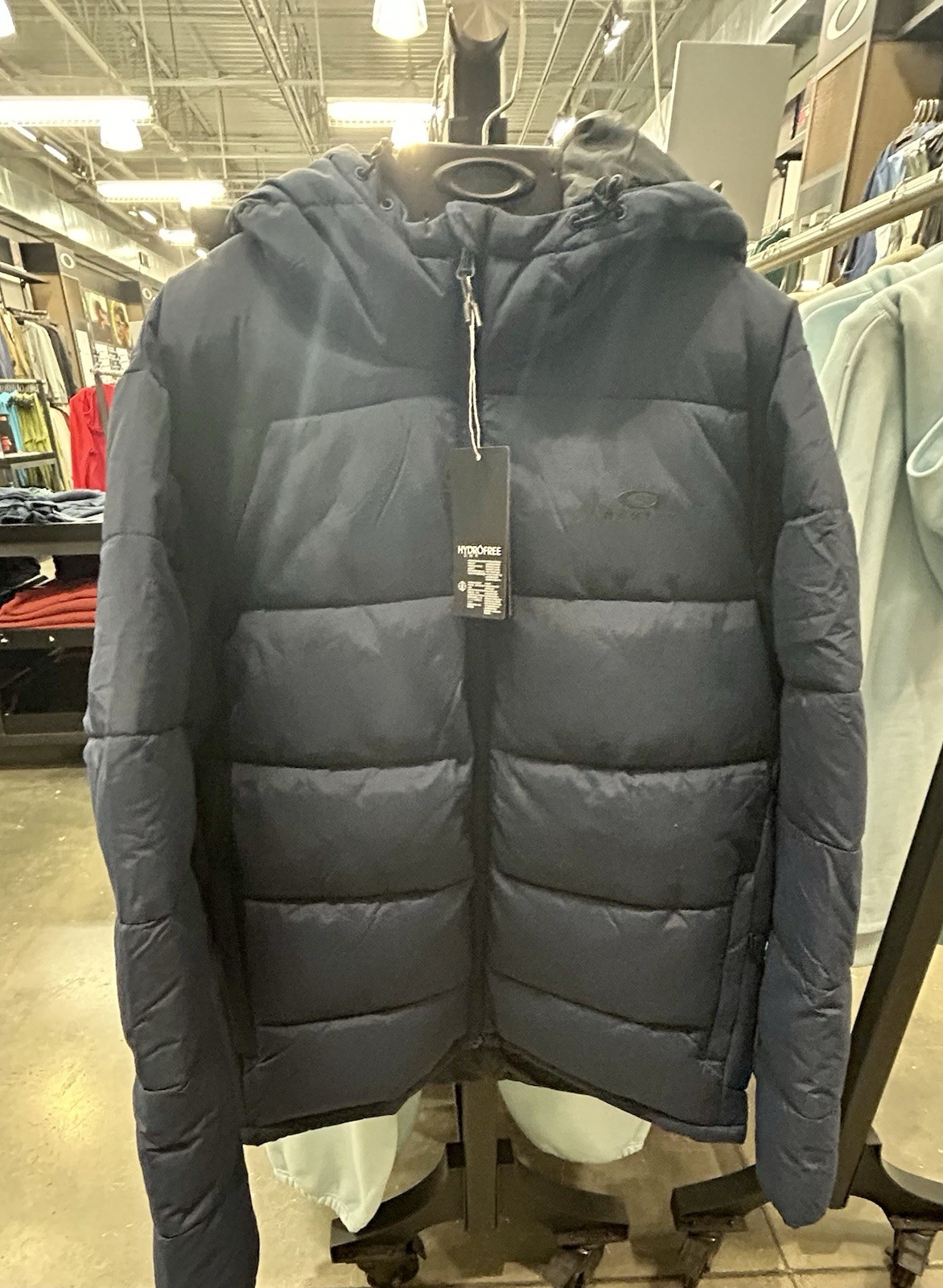 OAKLEY  Down Puffy Jacket Men's Size L New Navy Blue Abyss