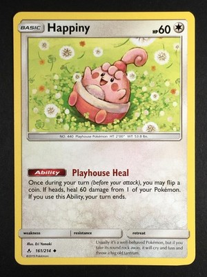 Pokemon TCG Happiny 161/214 Unbroken Bonds Regular Uncommon CUTE BABY CARD NM/M