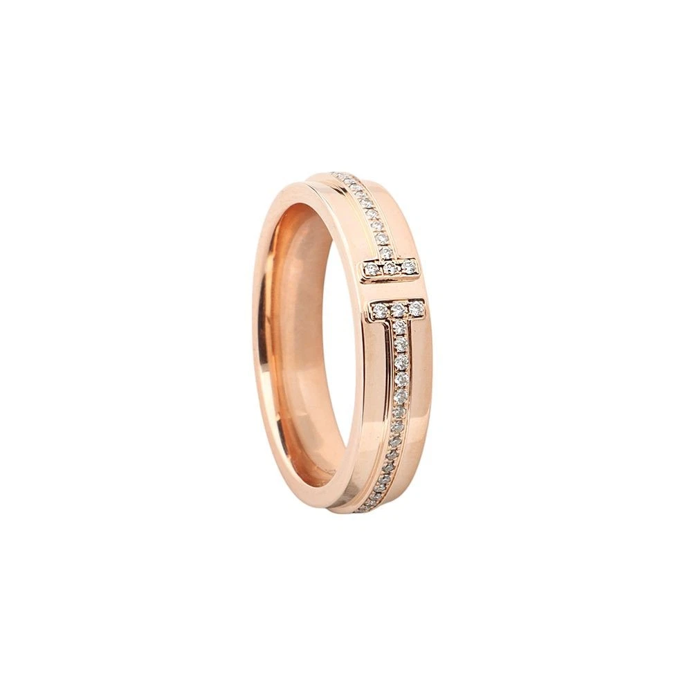 TIFFANY & CO. Anello Tiffany & Co oro rosa Tiffany T diamanti stretti 11 5 36821329 127050743