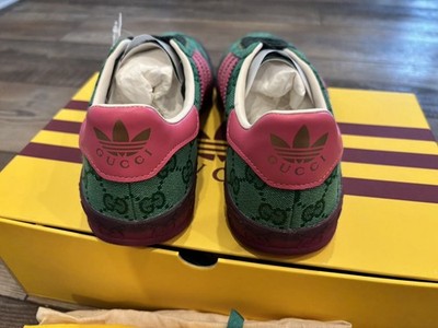 adidas gazelle silver green womens ADIDAS X GUCCI WHITE SNEAKERS – The Exchange Project main image 0