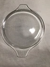 PYREX 474-C  32 Vintage Clear Glass LID ONLY Round Replacement 474 C Handle Tabs