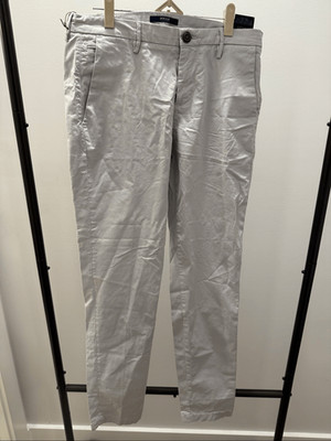 Boggi Milano Men s Slim Fit Stretch Chino Pants NWT Gray