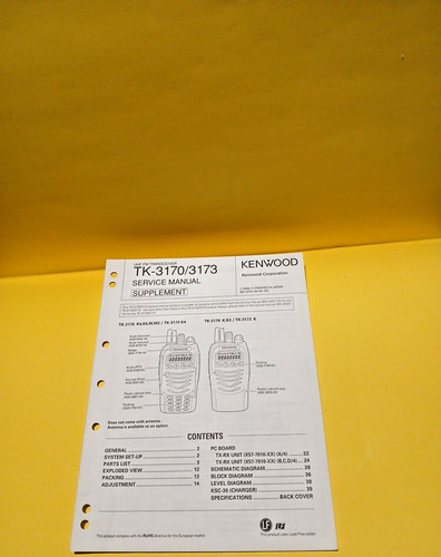 Kenwood "OEM" TK-3170/3173 Service Manual Supplement
