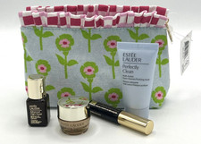 Estee Lauder 4 Piece Travel Size Gift Set Night Repair, Mascara & Floral Bag